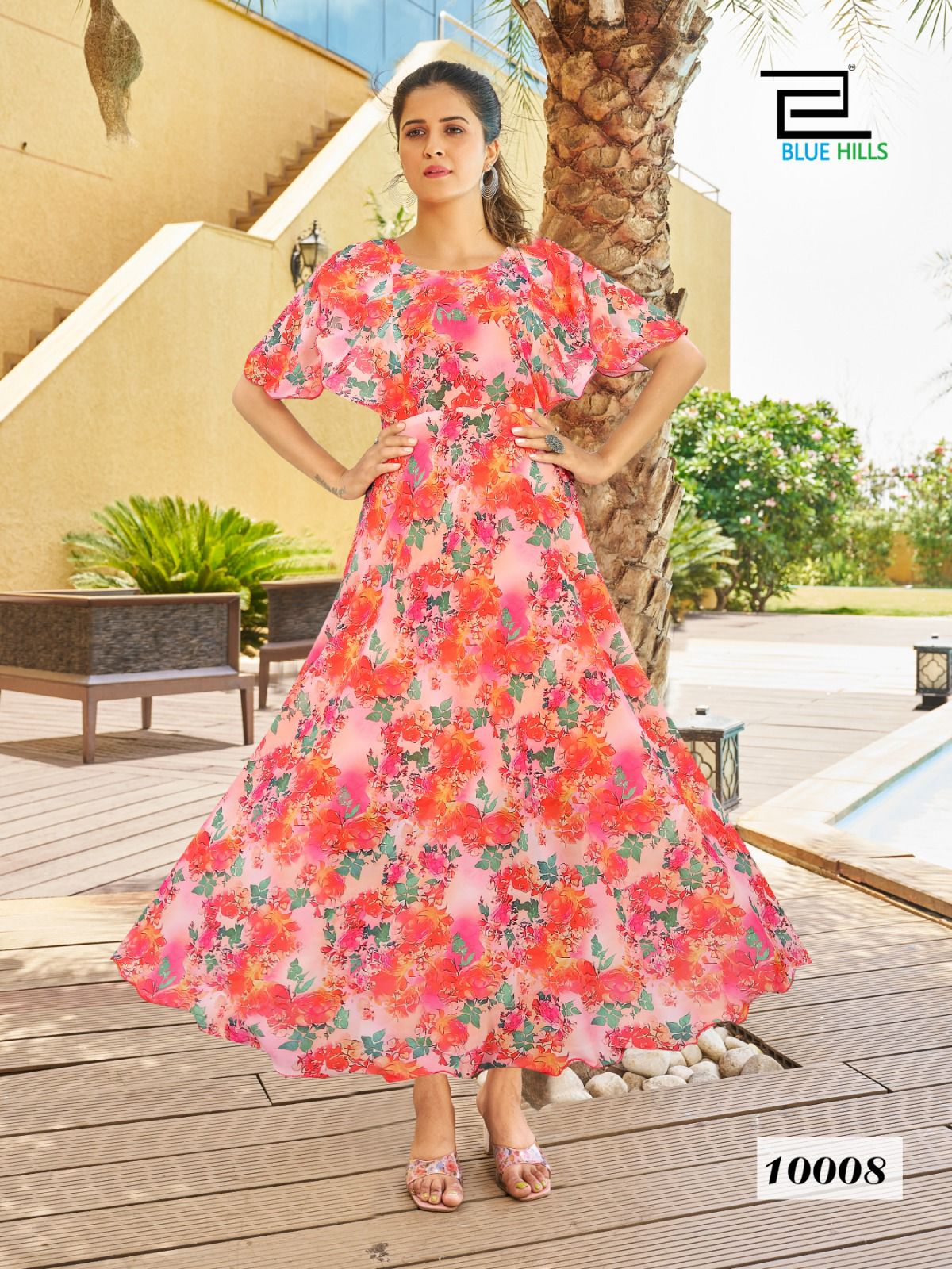 Bigg Bull By Blue Hills Georgette Digital Printed Party Wear Kurtis